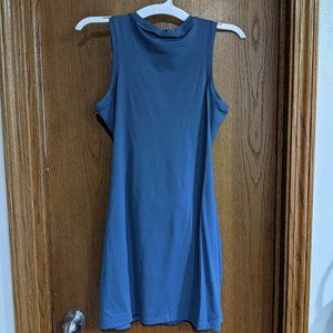 Teal Tie Front/Back Spandex Dress with Shorts